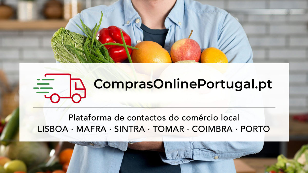 Listagem de contactos do comércio local que faz entregas